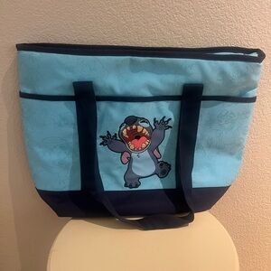 Disney Stitch Tote Bag Blue Canvas Disneyland Resort Exclusive